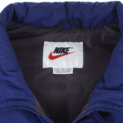 Nike - Blue Embroidered Puff Vest T-Shirt 1990s X-Large Vintage Retro