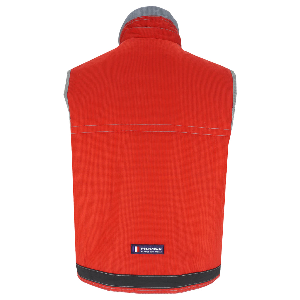 Ellesse - Red Zip-Up Vest 1990s Medium Vintage Retro