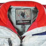 Ellesse - Grey Lock On Hooded Ski Jacket 1990s Small Vintage Retro