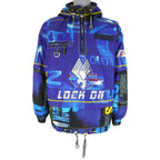 Ellesse - Blue Lock On Hooded Ski Jacket 1990s Large Vintage Retro