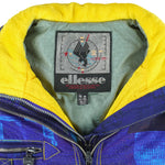 Ellesse - Blue Lock On Hooded Ski Jacket 1990s Large Vintage Retro