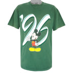 Disney - Green Mickey T-Shirt 1990s X-Large Vintage Retro