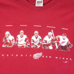 NHL - Detroit Red Wings Chelios Yzerman Single Stitch T-Shirt 1990s X-Large Vintage Retro Hockey