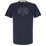Stussy - Black Big Logo T-Shirt 2000s Large