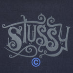 Stussy - Black Big Logo T-Shirt 1990s Large Vintage Retro