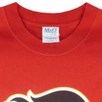 NHL (M&O) - Calgary Flames Official Beer T-Shirt 1990 X-Large Vintage Retro Hockey
