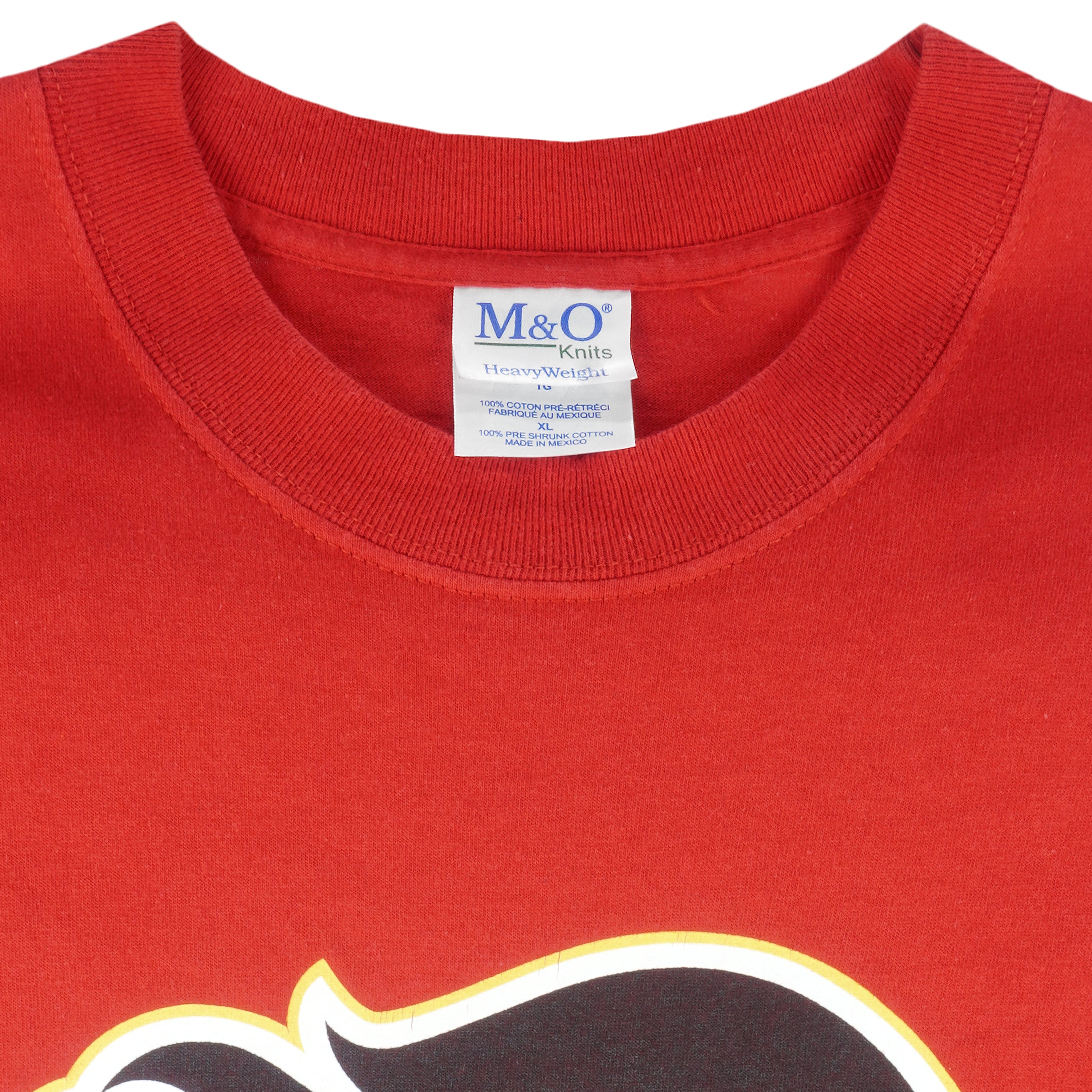 NHL (M&O) - Calgary Flames Official Beer T-Shirt 1990 X-Large Vintage Retro Hockey