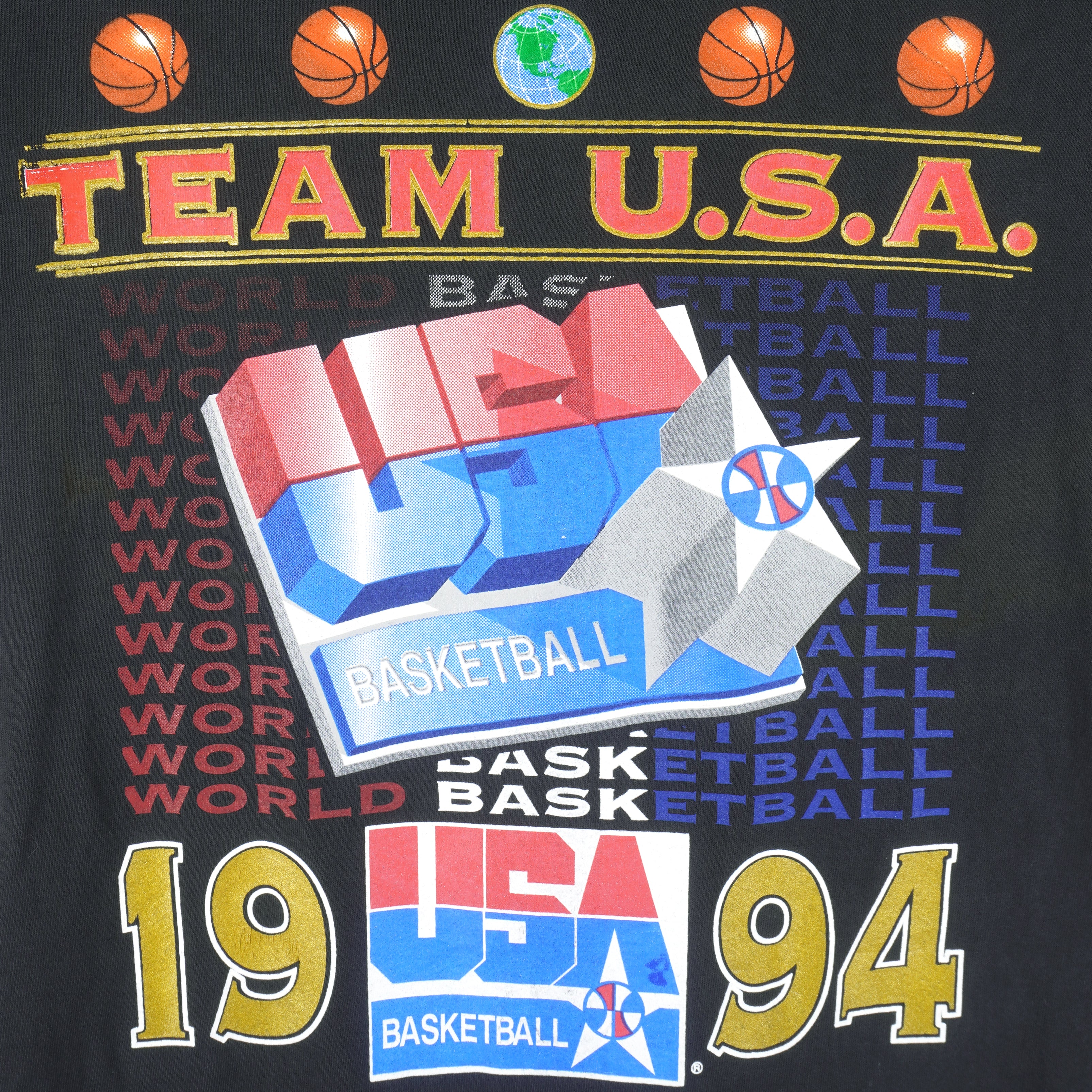 Vintage (Nutmeg) - The USA Vs The World Basketball T-Shirt 1994 Medium  Vintage Retro Basketball