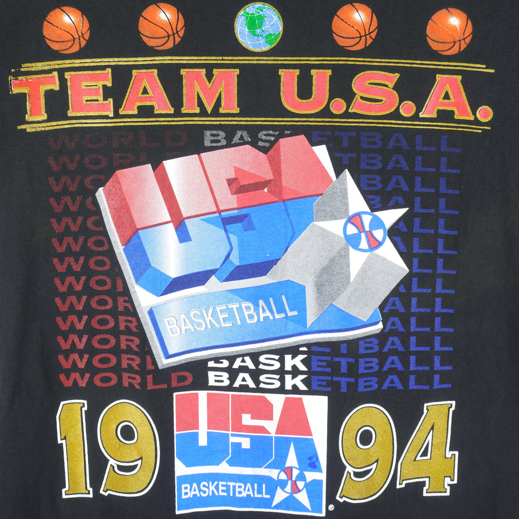 Vintage (Nutmeg) - The USA Vs The World Basketball T-Shirt 1994 Medium  Vintage Retro Basketball