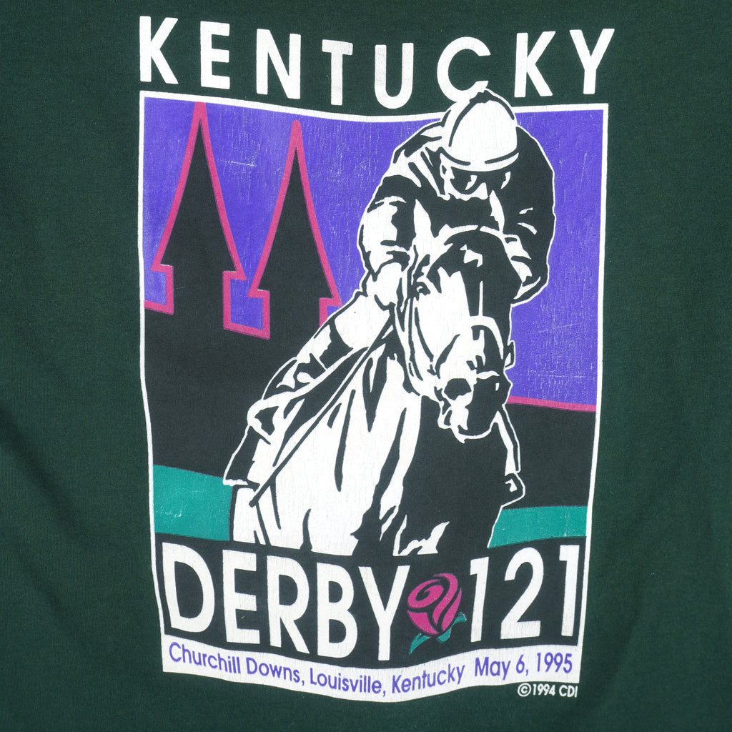 Vintage (Best) - Kentucky Derby 121 Single Stitch T-Shirt 1995 Large Vintage Retro