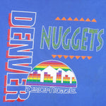 NBA (Hanes) - Denver Nuggets Single Stitch T-Shirt 1990s Large Vintage Retro Basketball
