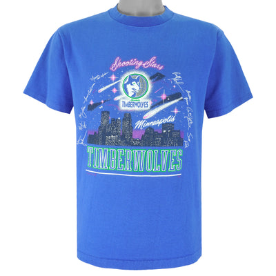 NBA (Super Shirt) - Minnesota Timberwolves Shooting Stars Autographed T-Shirt 1990s Large