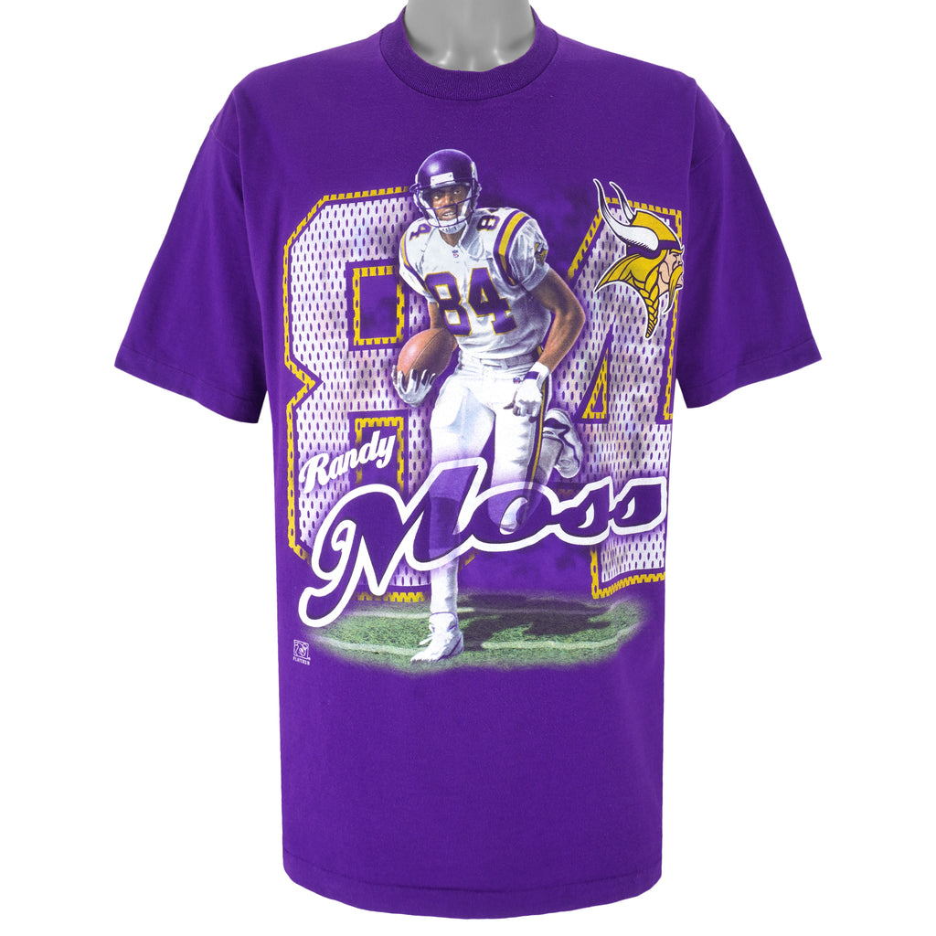 NFL (Pro Player) - Minnesota Vikings Randy Moss No.84 T-Shirt 1990s XX-Large Vintage Retro Football