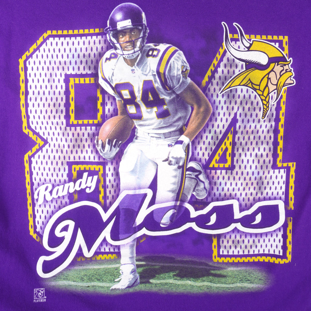 NFL (Pro Player) - Minnesota Vikings Randy Moss No.84 T-Shirt 1990s XX-Large Vintage Retro Football
