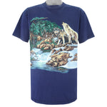 Vintage (Habitat) - Wolves Animal Print T-Shirt 1990s Large