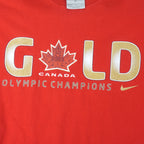 Nike - Canada Gold Olympic Champions T-Shirt 2010 Medium Vintage Retro