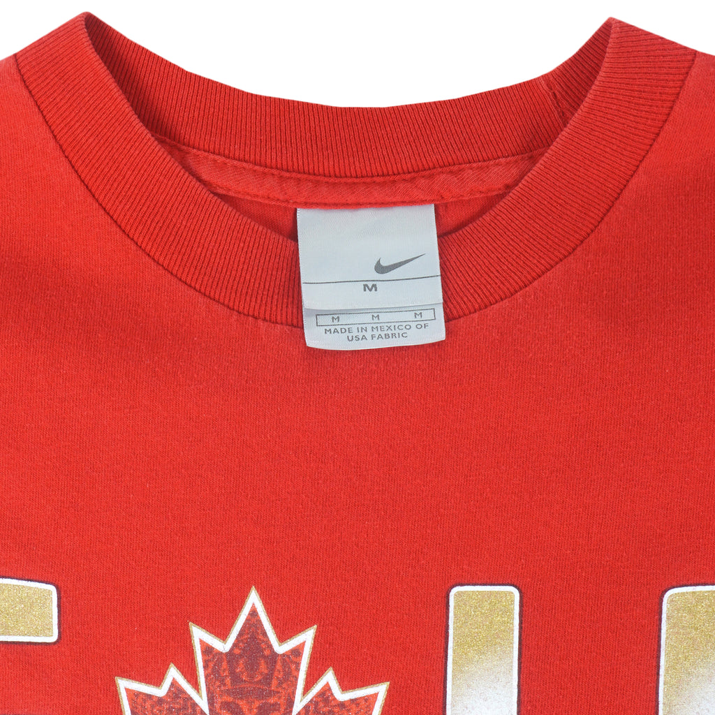 Nike - Canada Gold Olympic Champions T-Shirt 2010 Medium Vintage Retro