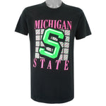 NCAA (Suntex) - Michigan State Single Stitch T-Shirt 1990 Large Vintage Retro Football College