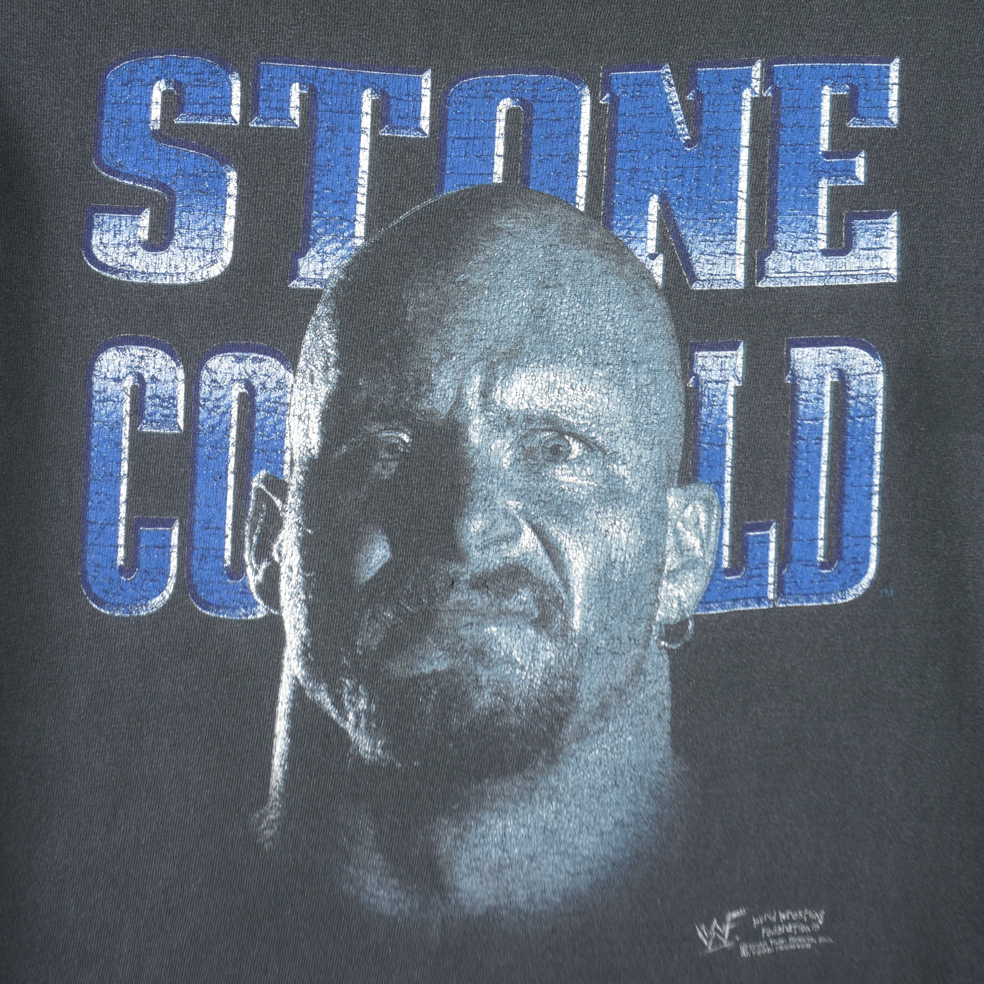 Vintage (Change) - Stone Cold Steve Austin in WWF T-Shirt 1990s Large Vintage Retro