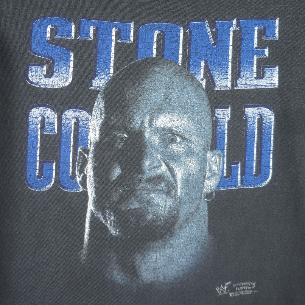 Vintage (Change) - Stone Cold Steve Austin in WWF T-Shirt 1990s Large Vintage Retro