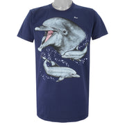Vintage (Sportsman) - Perce Dolphin Animal Printed T-Shirt 1990s Medium Vintage Retro