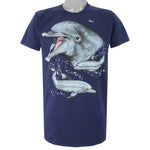 Vintage (Sportsman) - Perce Dolphins Animal Printed T-Shirt 1990s Medium