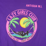 Vintage (Hanes) - Lazy Girls Club Single Stitch T-Shirt 1990s X-Large Vintage Retro