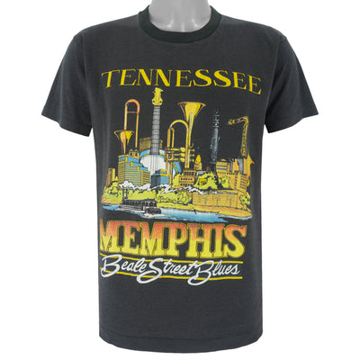 Vintage - Tennessee Memphis Beale Street Blues Single Stitch T-Shirt 1990s Large
