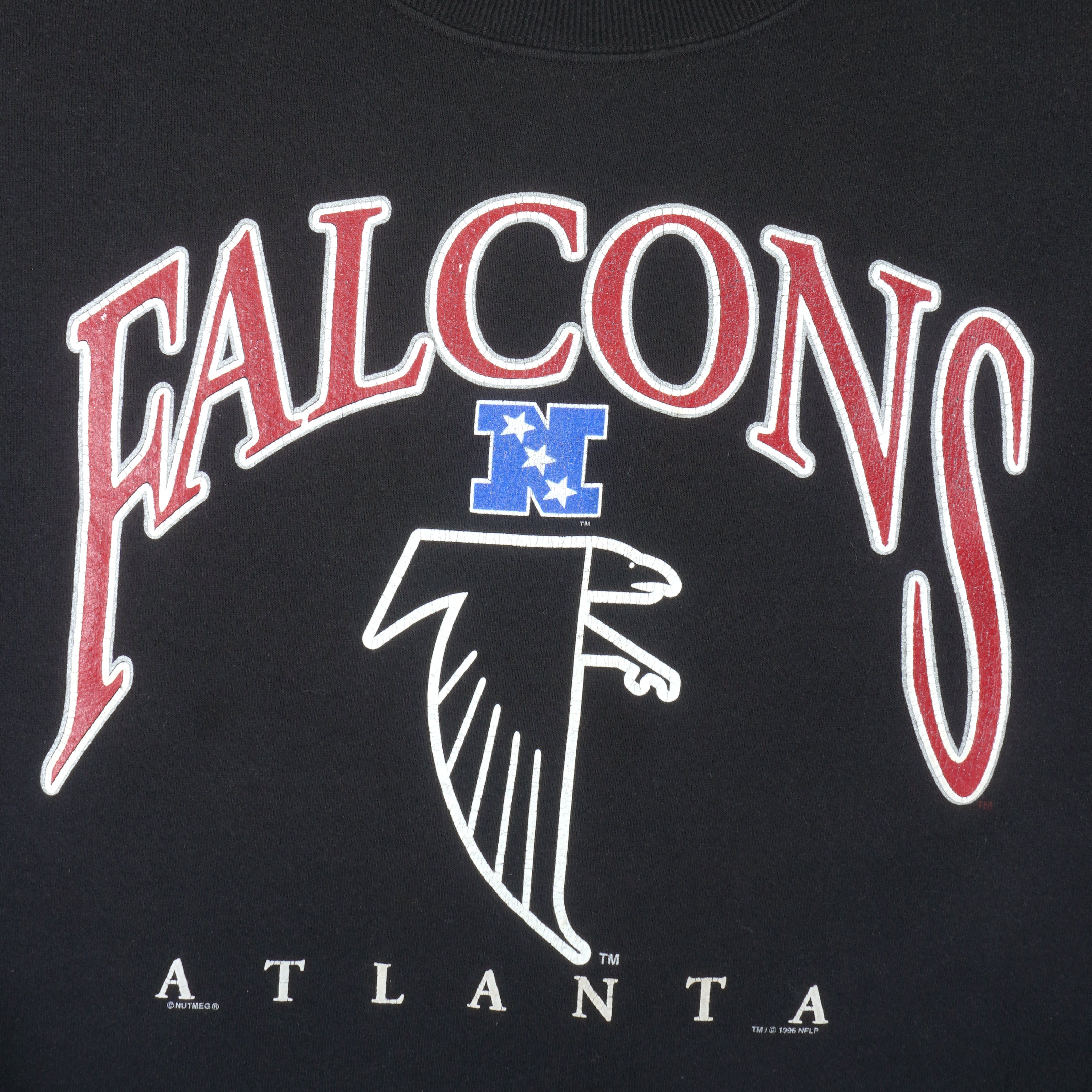NFL (Nutmeg) - Atlanta Falcons Crew Neck Sweatshirt 1996 X-Large Vintage Retro Football