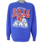 NFL (Fruit Of The Loom) - Buffalo Bills Crew Neck Sweatshirt 1990 X-Large Vintage Retro Football