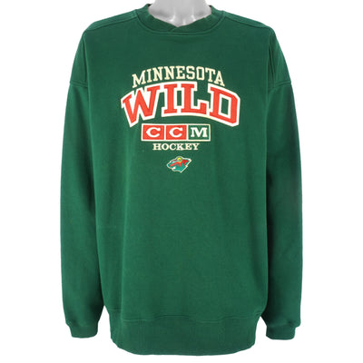 NHL (CCM) - Minnesota Wild Embroidered Sweatshirt 2000s X-Large