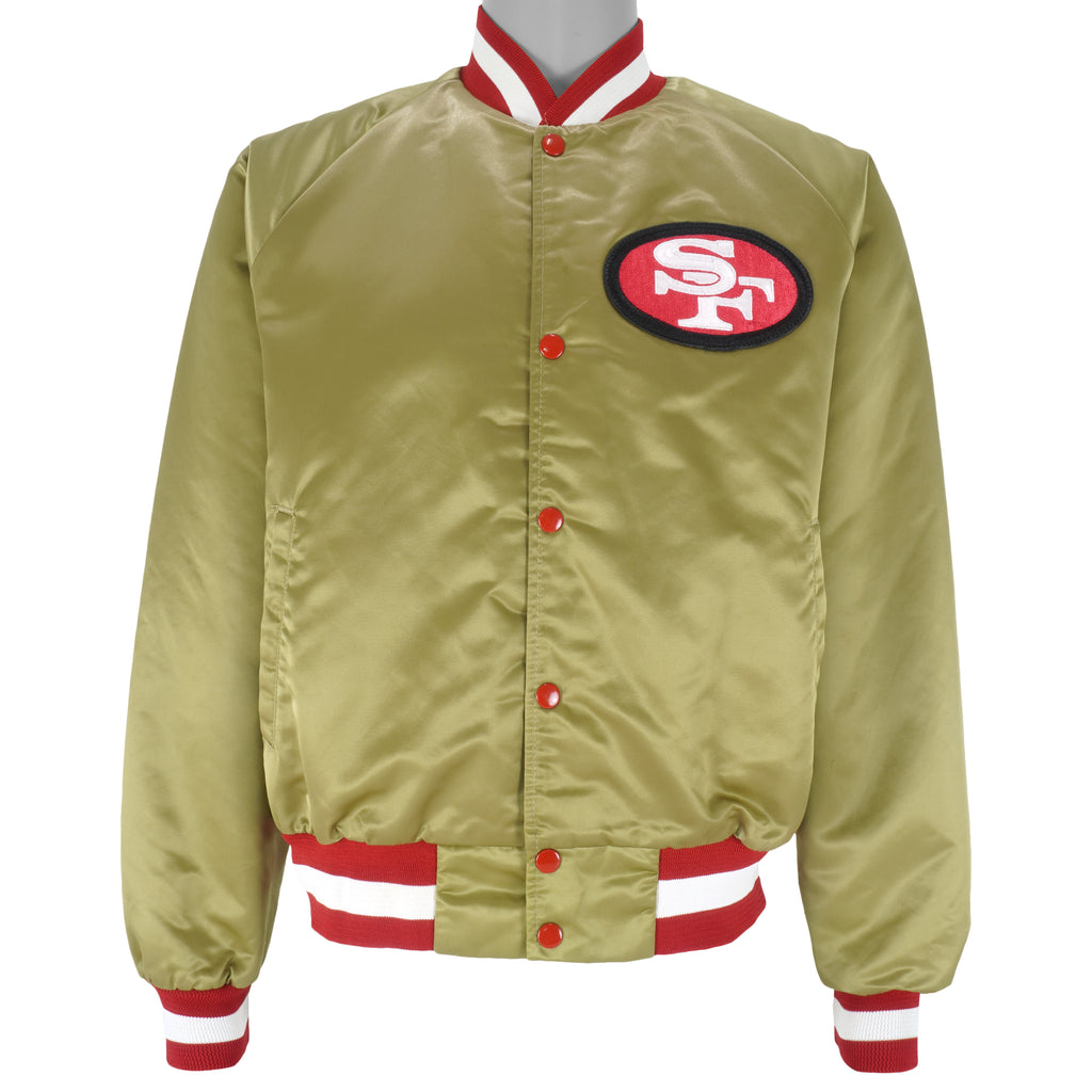 NFL (Chalk Line) - San Francisco 49ers  Satin Jacket 1980s Medium Vintage Retro Football