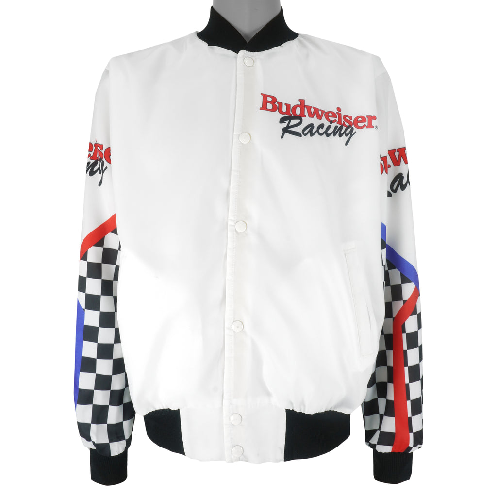 NASCAR (Chalk Line) - Budweiser Racing Fanimation Satin Jacket 1990s X-Large Vintage Retro