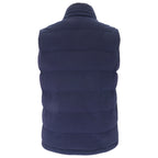 Lacoste - Navy Blue Puffer Button &Zip-Up Vest 1990s Medium Vintage Retro
