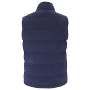 Lacoste - Navy Blue Puffer Button &Zip-Up Vest 1990s Medium Vintage Retro