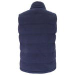 Lacoste - Navy Blue Puffer Button &Zip-Up Vest 1990s Medium Vintage Retro