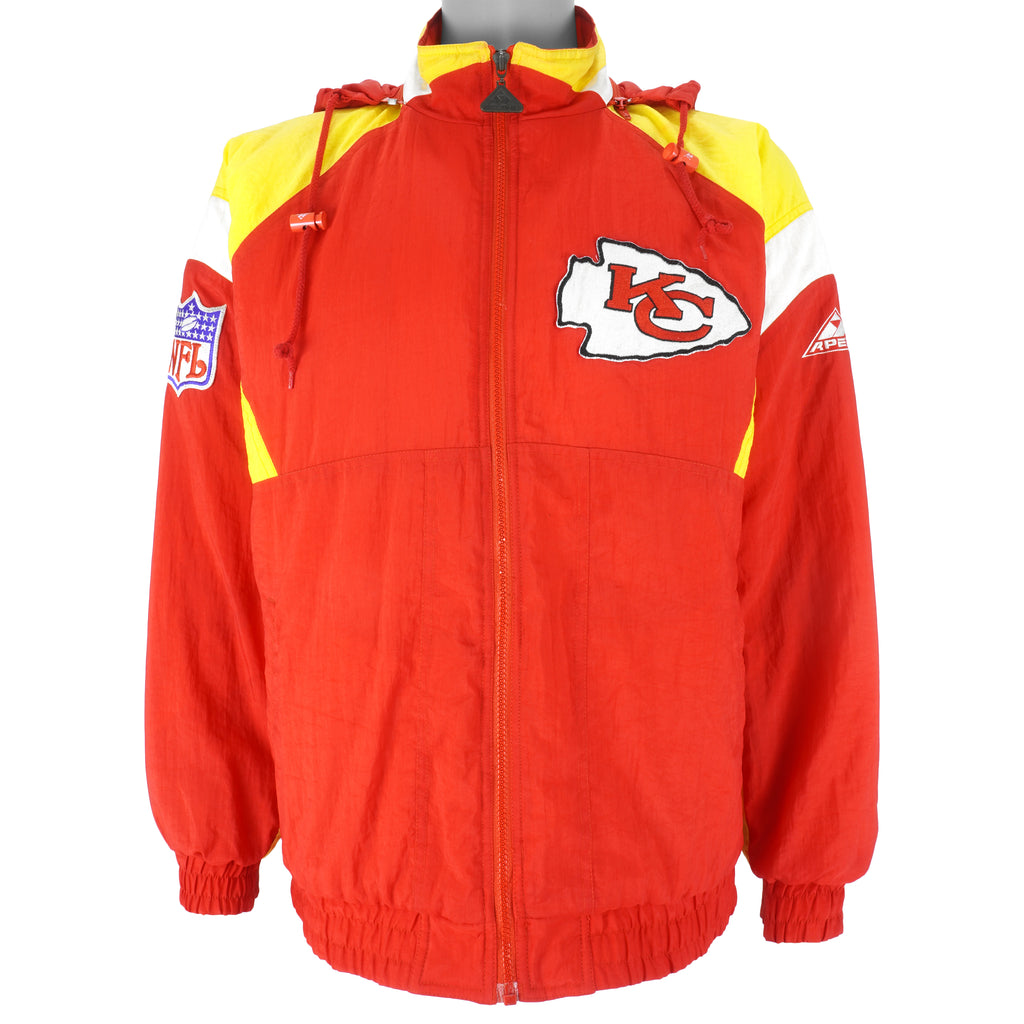 NFL (Apex One) - Kansas City Chiefs Zip-Up Jacket 1990s Medium Vintage Retro Football