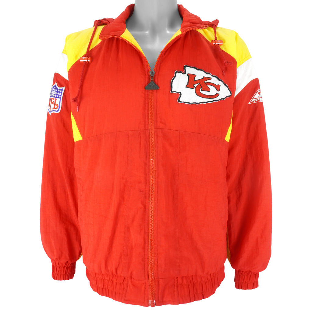 NFL (Apex One) - Kansas City Chiefs Zip-Up Jacket 1990s Medium Vintage Retro Football