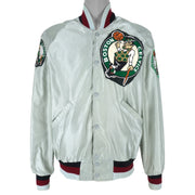 NBA (DeLong) - Boston Celtics Button-Up Satin Jacket 1990s X-Large Vintage Retro Basketball