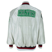 NBA (DeLong) - Boston Celtics Button-Up Satin Jacket 1990s X-Large Vintage Retro Basketball