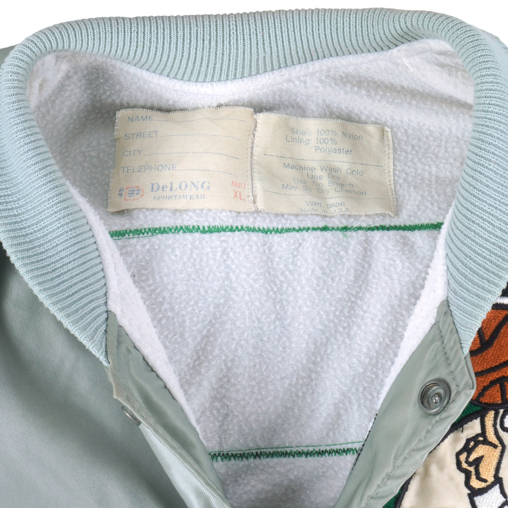 NBA (DeLong) - Boston Celtics Button-Up Satin Jacket 1990s X-Large Vintage Retro Basketball