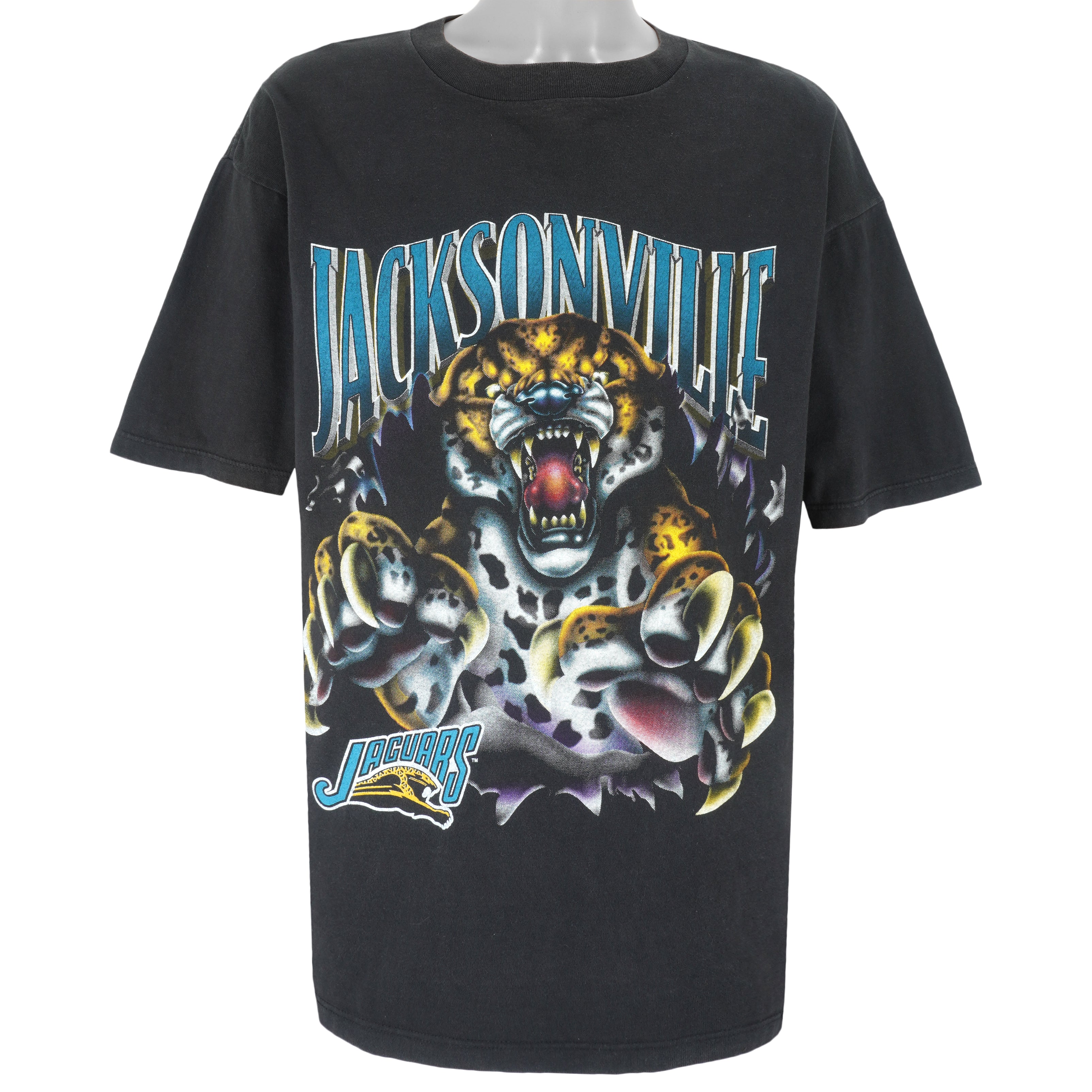 NFL (Nutmeg) - Jacksonville Jaguars Breakout T-Shirt 1990s X-Large Vintage Retro Football