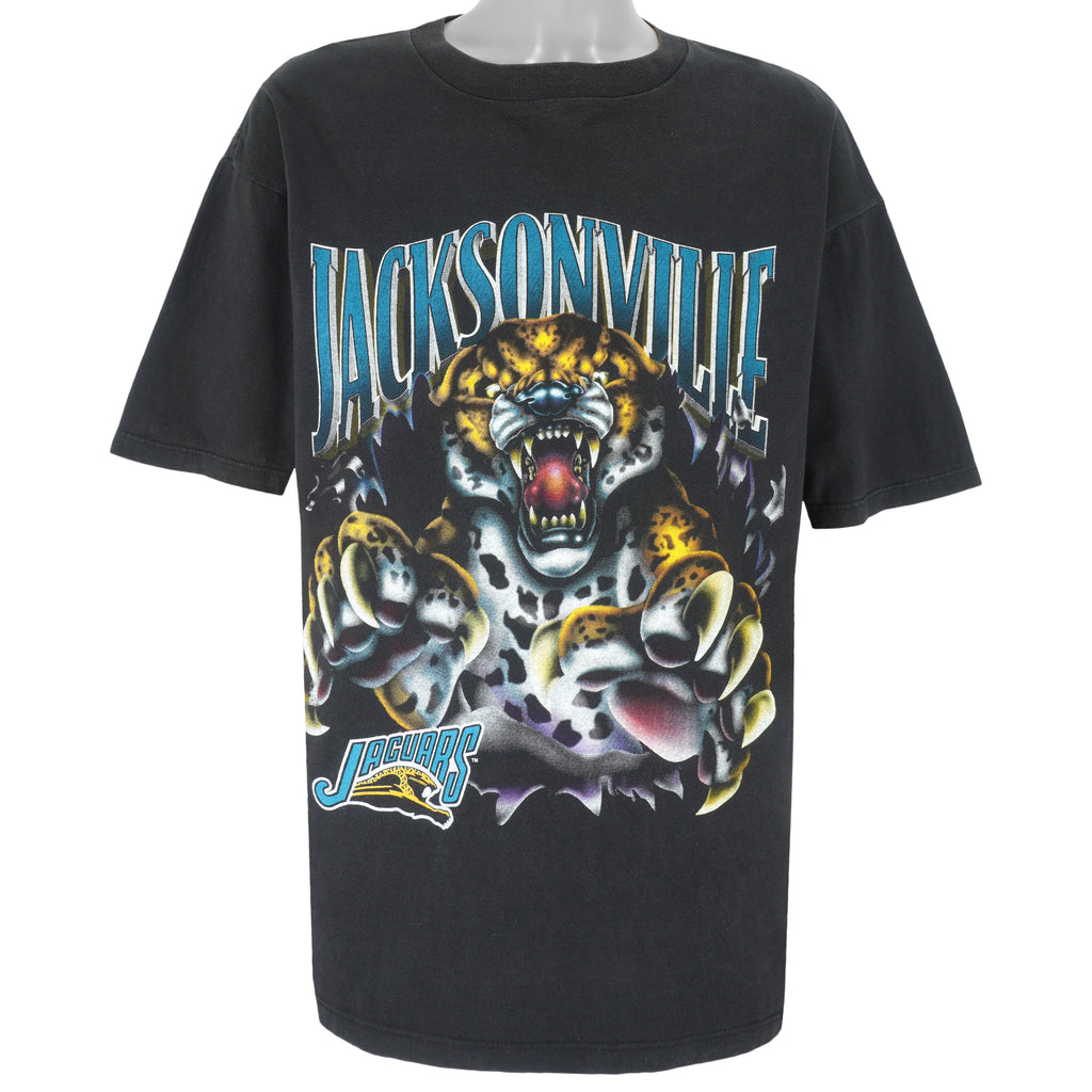 NFL (Nutmeg) - Jacksonville Jaguars Breakout T-Shirt 1990s X-Large Vintage Retro Football