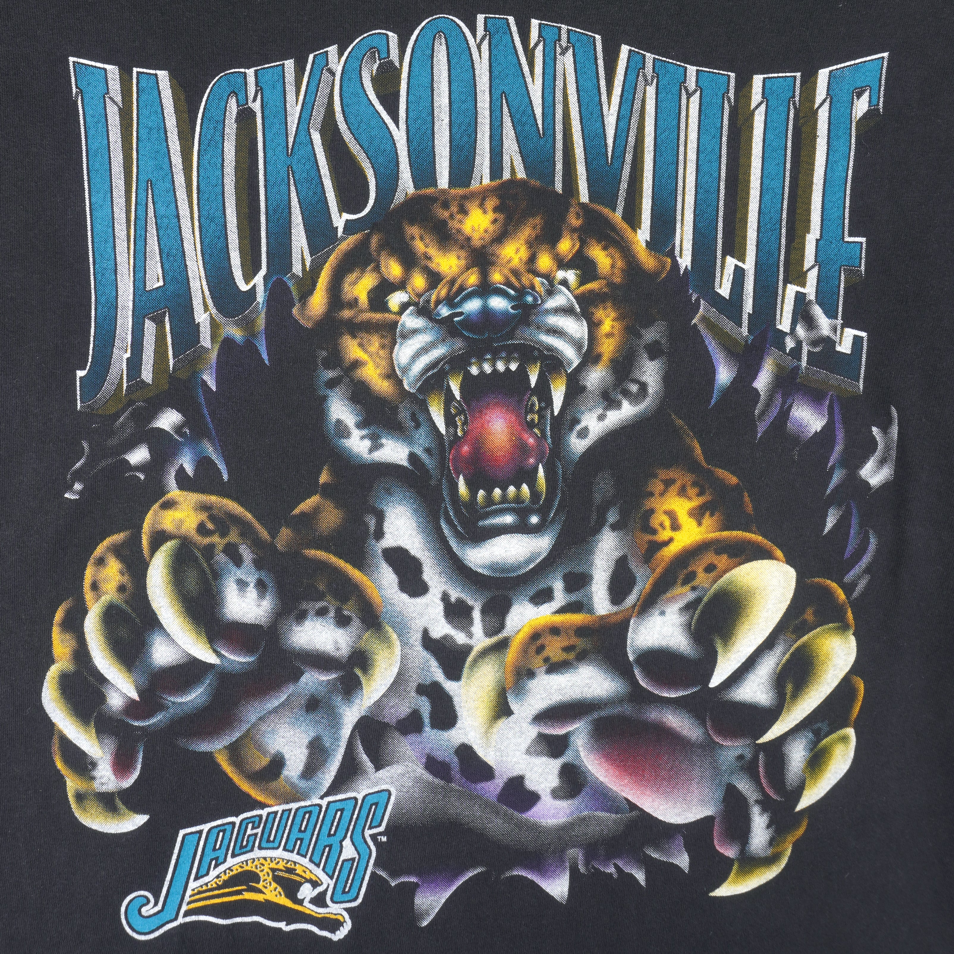 NFL (Nutmeg) - Jacksonville Jaguars Breakout T-Shirt 1990s X-Large Vintage Retro Football