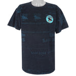 NHL (Salem) - San Jose Sharks All Over Prints T-Shirt 1990s X-Large Vintage Retro Hockey