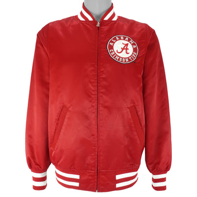 NCAA - Alabama Crimson Tide Button-Up Satin Jacket 1990s Large
