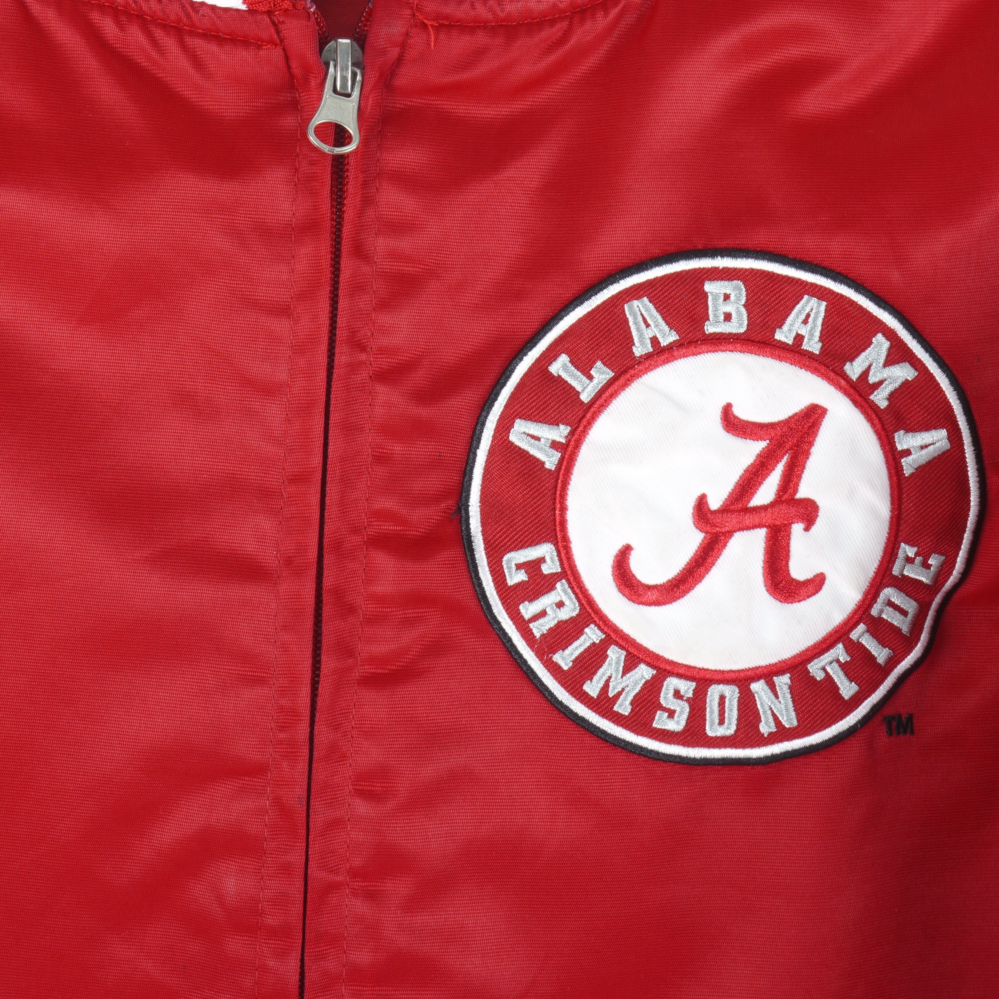 NCAA - Alabama Crimson Tide Button-Up Satin Jacket 1990s Large Vintage Retro Football College