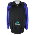 Adidas - Equipment 1/4 Zip Embroidered Sweatshirt 1990s XX-Large Vintage Retro