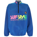 Surf Style - Blue 1/4 Zip Pullover Windbreaker 1990s X-Large Vintage Retro