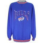 NFL (Logo 7) - Buffalo Bills Embroidered Crew Neck Sweatshirt 1990s X-Large Vintage Retro Football